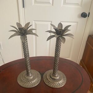 Palm Tree Candle Holders